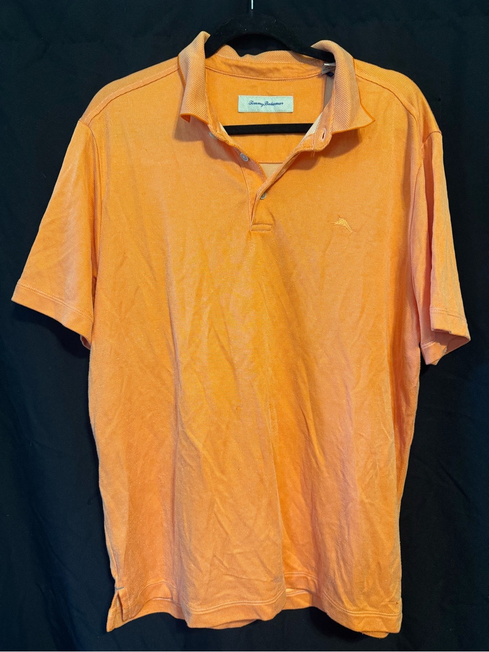 Tommy Bahama Men's Orange Pique Polo Shirt